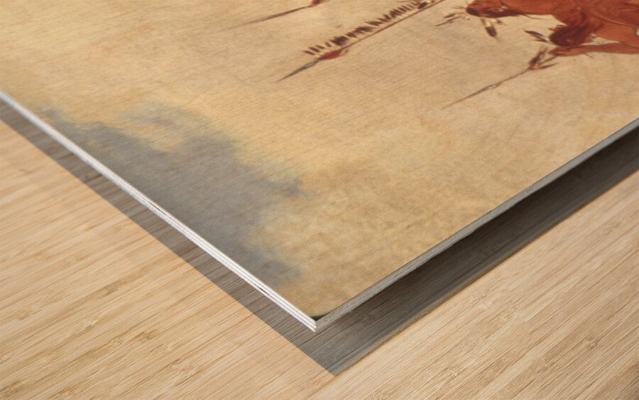 Braves’ Dance At Fort Snelling 1835-1837 Wood print