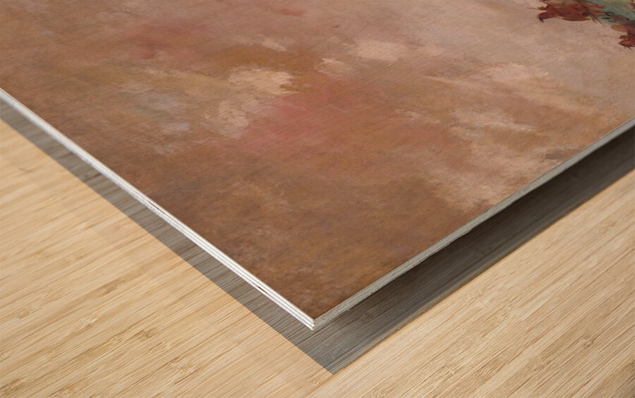 Comanche War Party Mounted On Wild Horses 1834-1837 Wood print