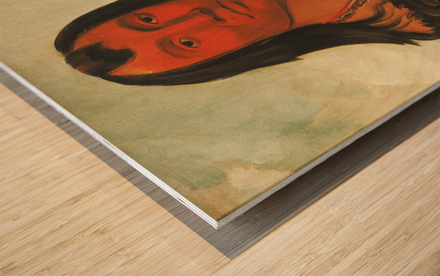 Cháh-Ee-Chópes Four Wolves a Chief In Mourning 1832 Wood print