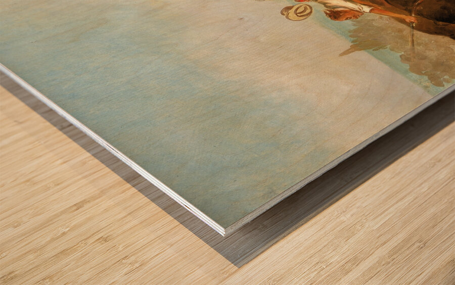 Batiste And I Running Buffalo Mouth of The Yellowstone 1832-1833 Wood print