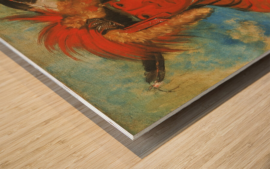 Háh-Je-Day-Ah’-Shee Meeting Birds a Brave 1835-1836 Wood print