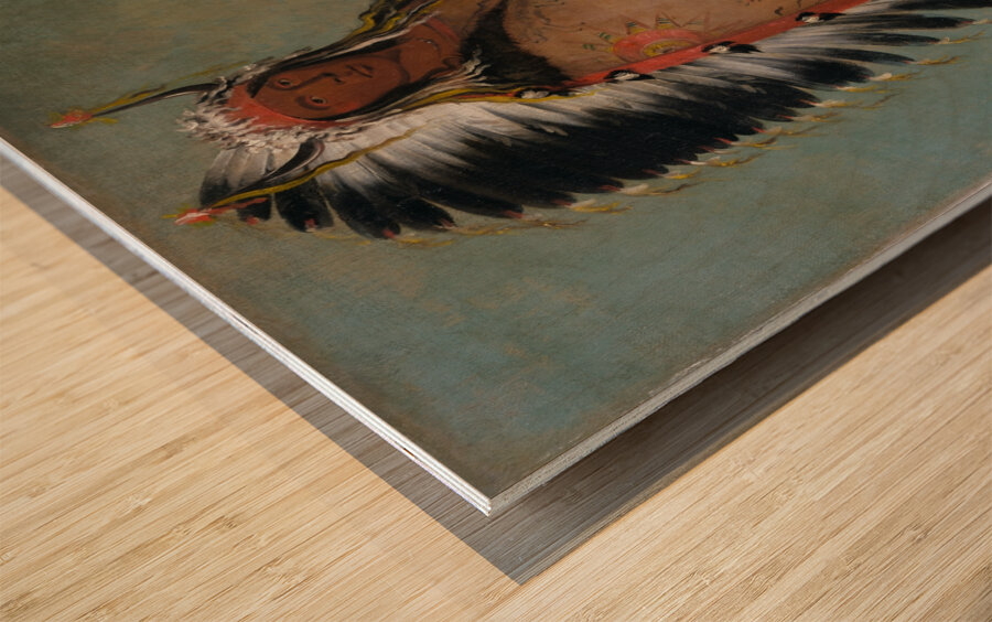 Ee-Áh-Sá-Pa Black Rock a Two Kettle Chief 1832 Wood print