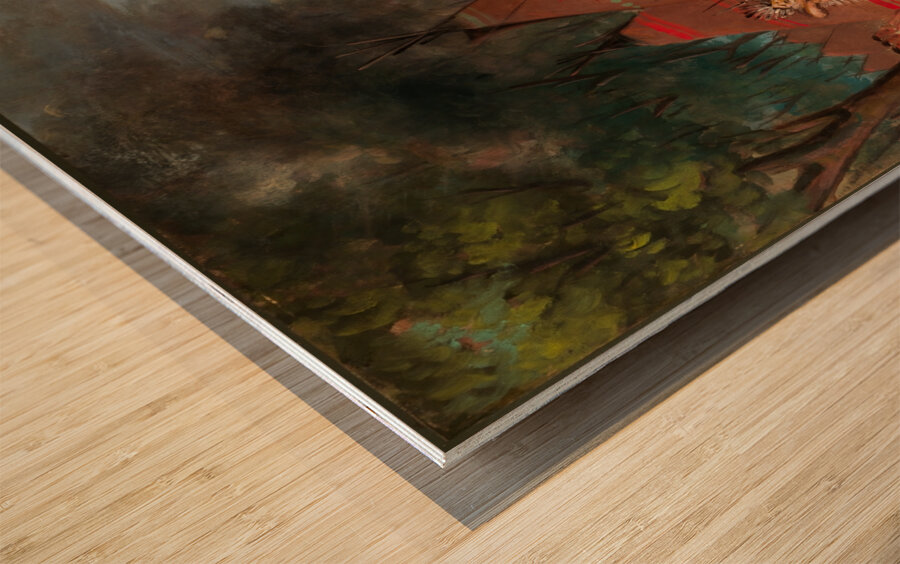 Dance of The Chiefs Mouth of The Teton River 1832-1833 Wood print