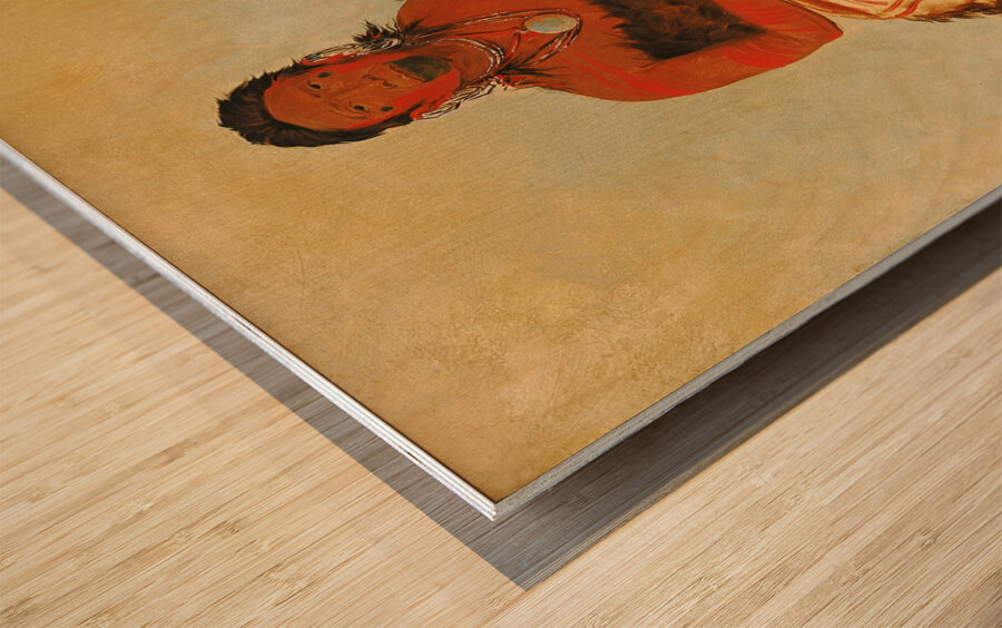 Lá-Shah-Le-Stáw-Hix Man Chief a Republican Pawnee 1832 Wood print