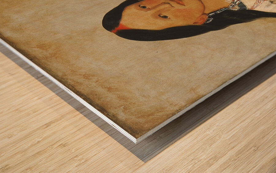 Mi-Néek-Ee-Súnk-Te-Ka Mink a Beautiful Girl 1832 Wood print