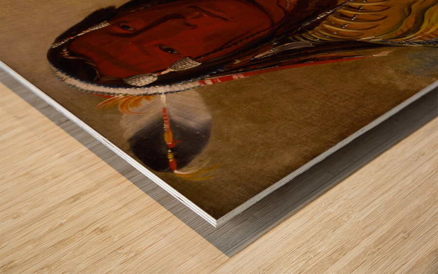 Pa-Ris-Ka-Roó-Pa Two Crows a Chief 1832 Wood print