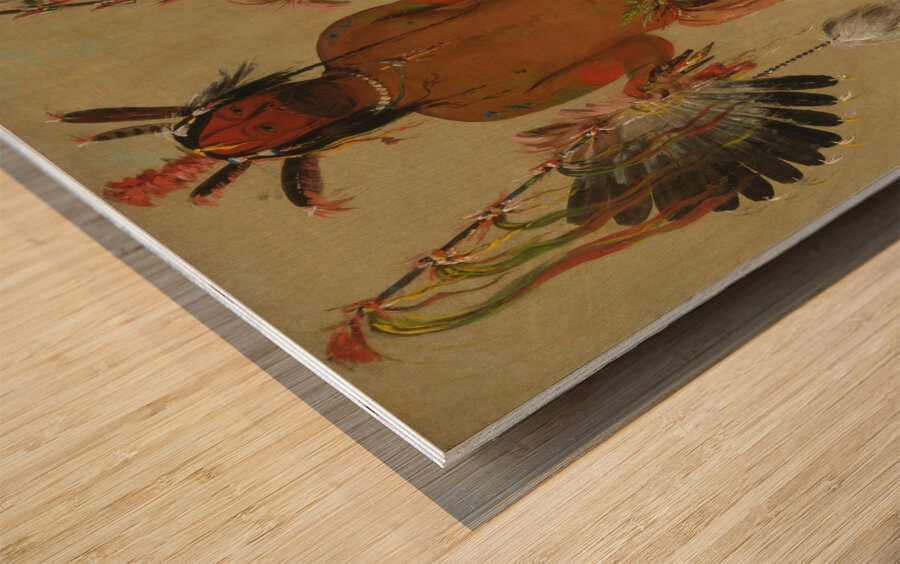 Mah-Tó-He-Ha Old Bear a Medicine Man 1832 Wood print