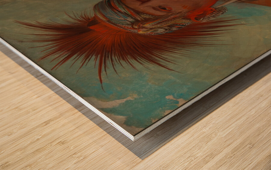 Neu-Mon-Ya Walking Rain War Chief 1844-1845 Wood print