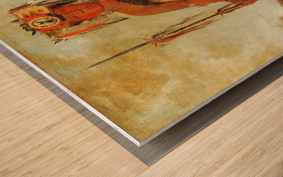 La-Wée-Re-Coo-Re-Shaw-Wee War Chief a Republican Pawnee 1832 Wood print