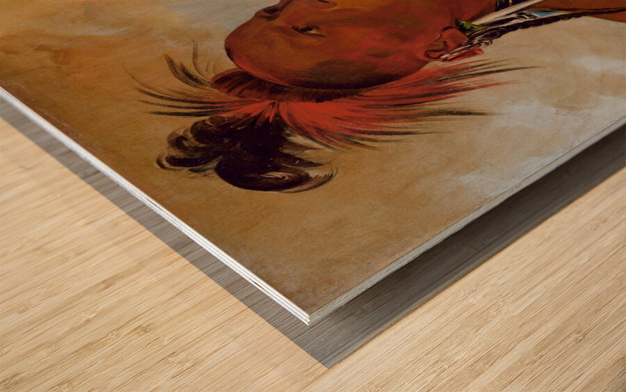 Meach-O-Shín-Gaw Little White Bear a Distinguished Brave 1832 Wood print