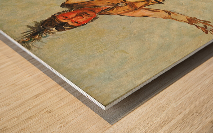 Náw-Káw Wood Former Chief of The Tribe 1828 Wood print