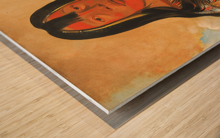 Peh-Tó-Pe-Kiss Eagle’s Ribs a Piegan Chief 1832 Wood print