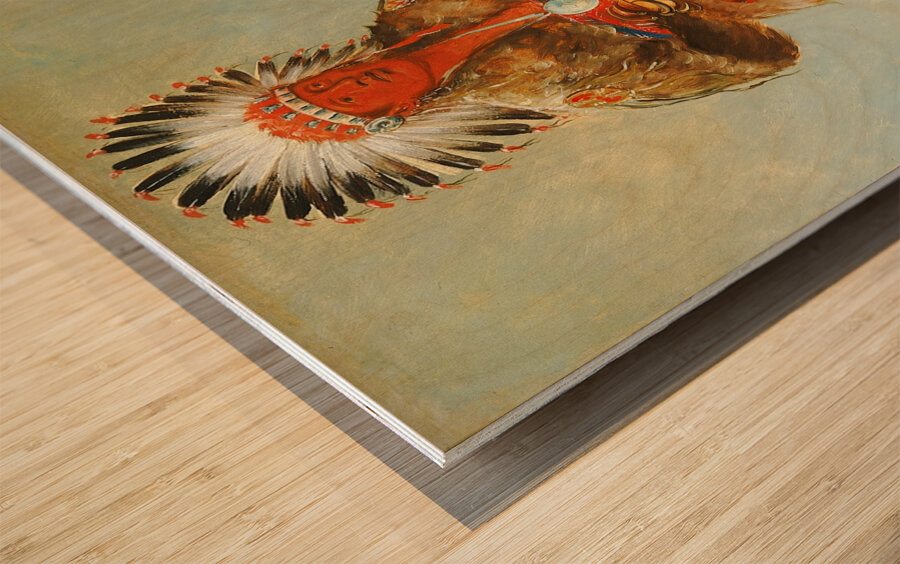 Ráw-No-Way-Wóh-Krah Loose Pipestem a Brave 1832 Wood print