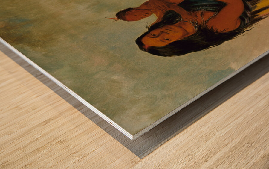 Wáh-Chee-Te Wife of Cler-Mónt And Child 1834 Wood print