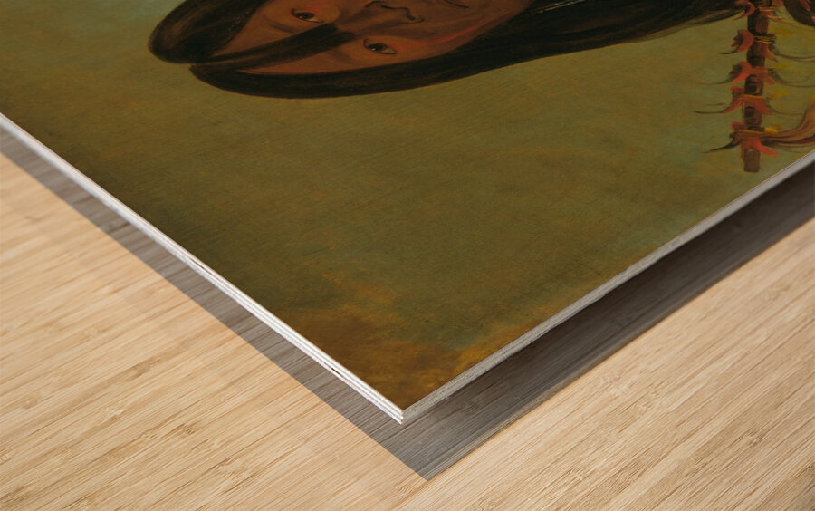 Shón-Ka The Dog Chief of The Bad Arrow Points Band 1832 Wood print