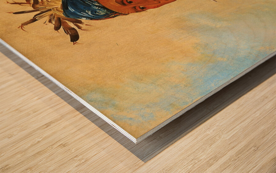 Wah-Pón-Jee-A The Swan a Warrior 1830 Wood print