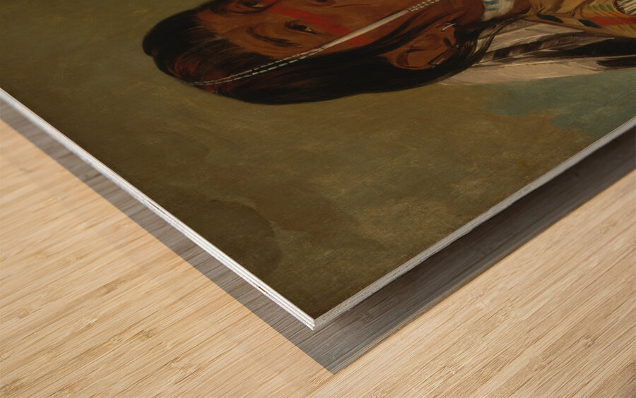 Sha-Có-Pay The Six Chief of The Plains Ojibwa 1832 Wood print