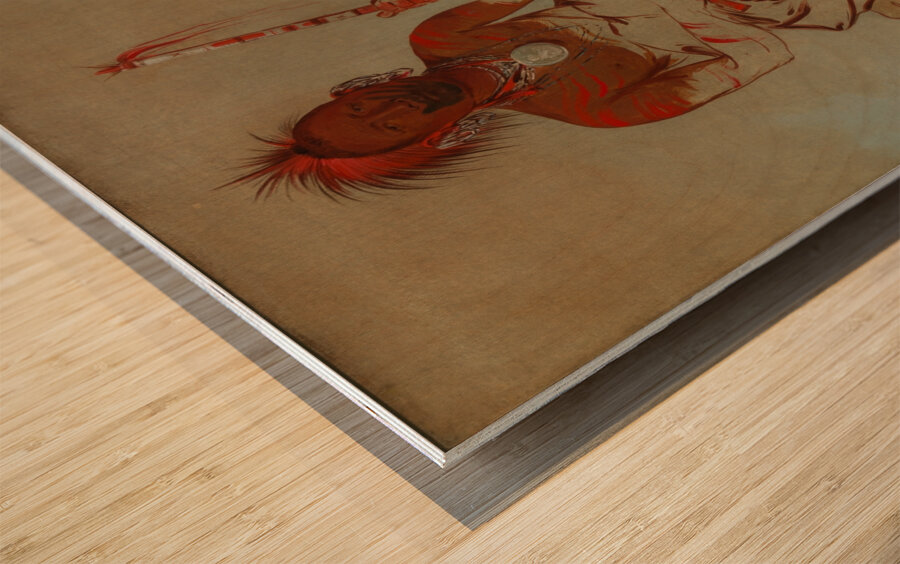 Te-Ah’-Ke-Ra-Lée-Re-Coo The Cheyenne a Republican Pawnee 1832 Wood print