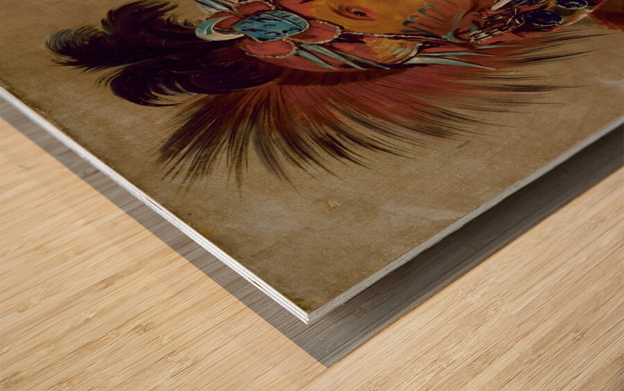 Shó-Me-Kós-See The Wolf a Chief 1832 Wood print