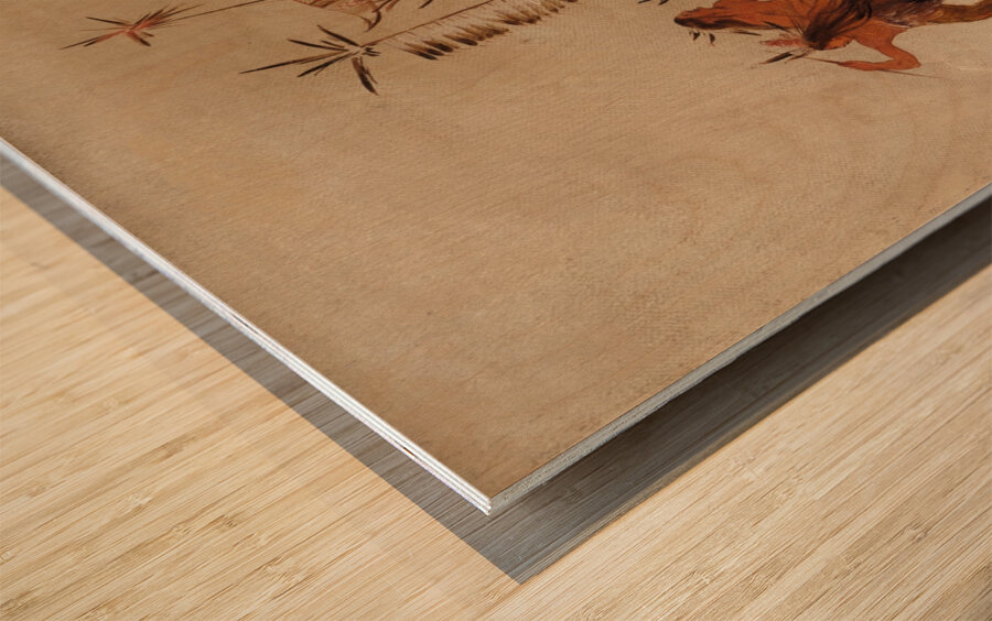 Snowshoe Dance At The First Snowfall 1835-1837 Wood print