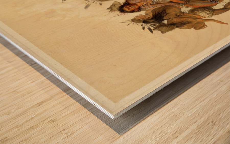 The Bear Dance 1844 Wood print