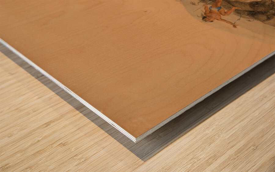 Buffalo Hunt Chase 1844 Wood print