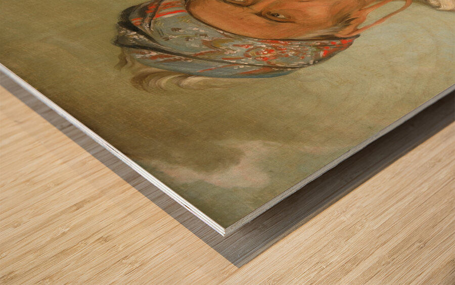 Lay-láw-she-kaw Goes Up the River an Aged Chief 1830 Wood print