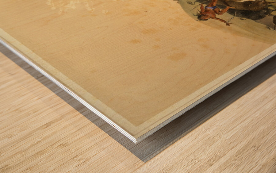 Buffalo Hunt A Numerous Group 1844 Wood print