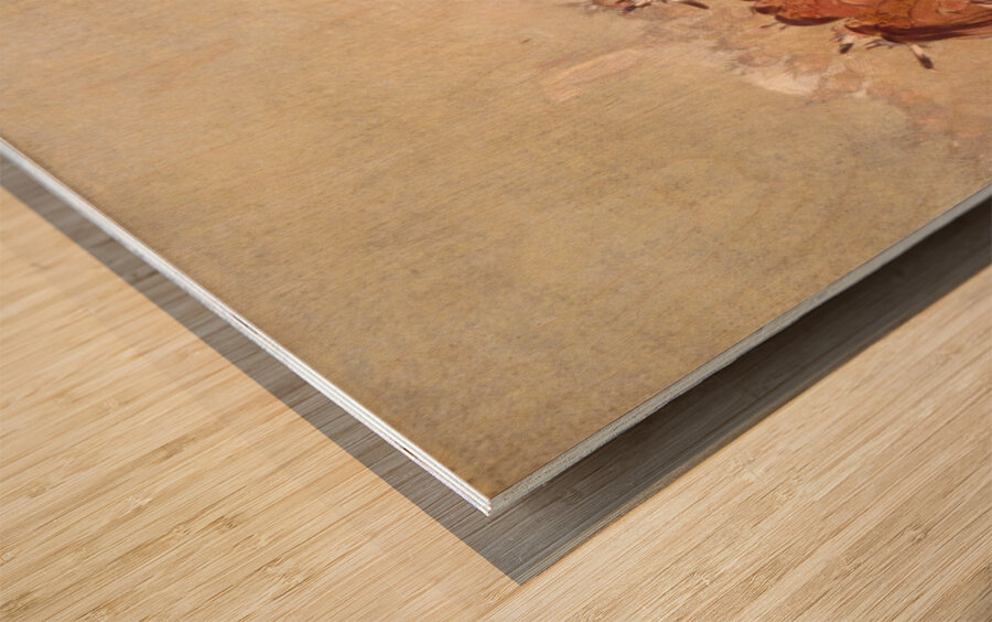 Pipe Dance Assiniboine 1835-1837 Wood print