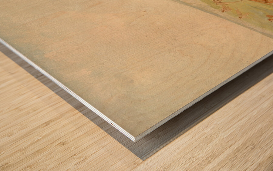 Mandan Attacking A Party Of Arikara 1832-1833 Wood print