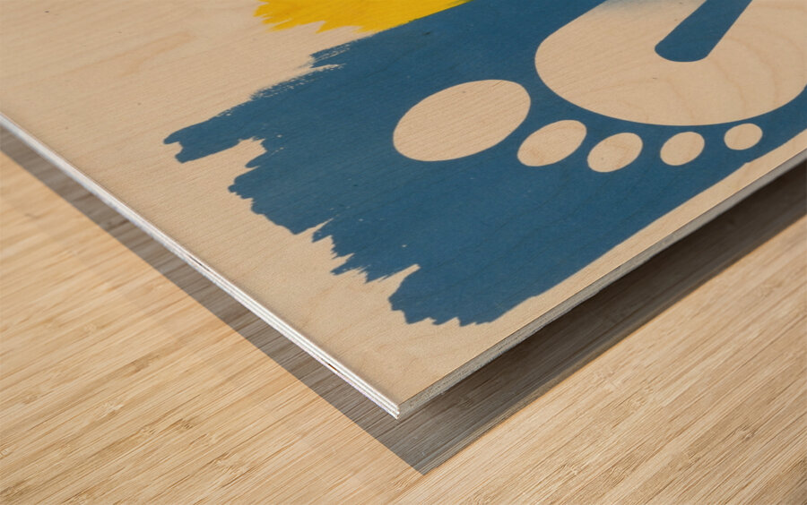 Keep Your Feet Clean Wood print