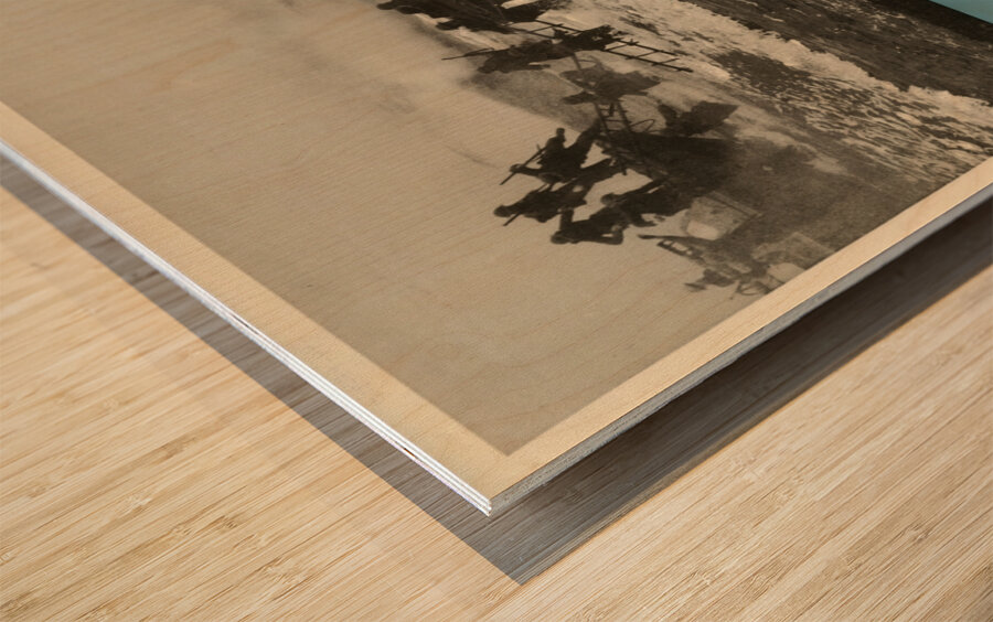 Now That Our Men Have Landed on Enemy Soil Wood print