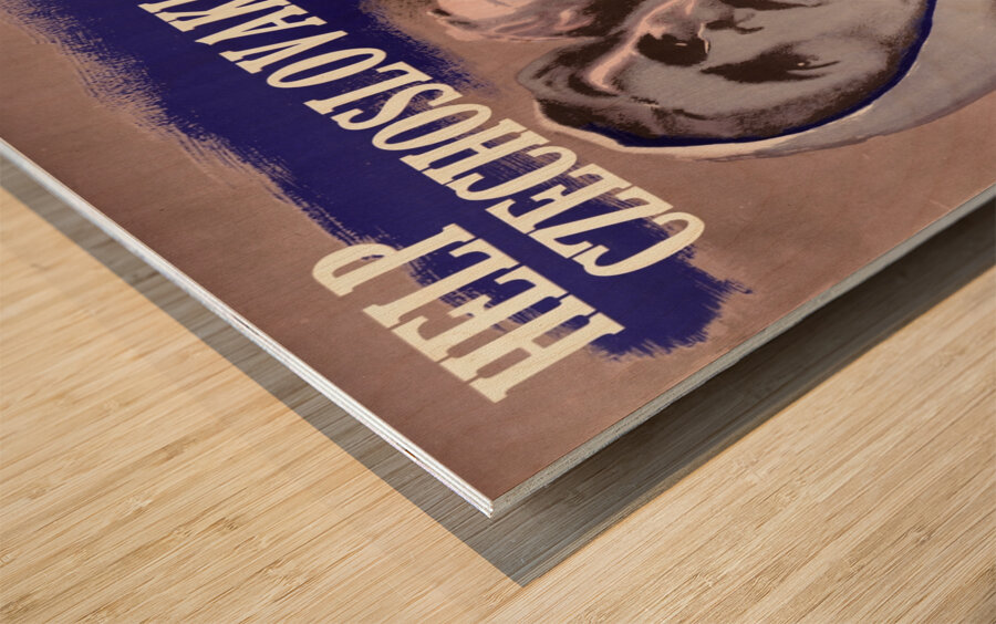 Help Czechoslovakia Wood print