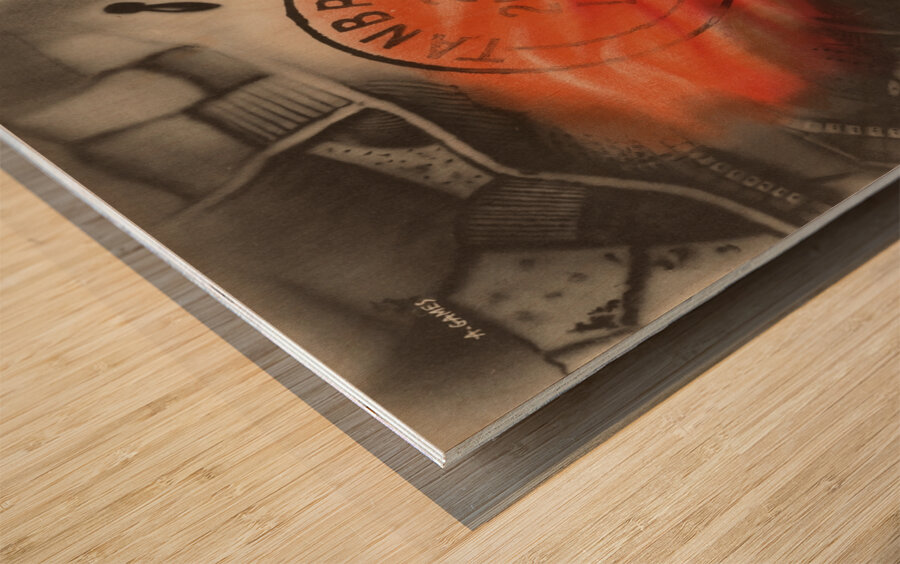 A Postmark Betrayed this H.Q.  Wood print