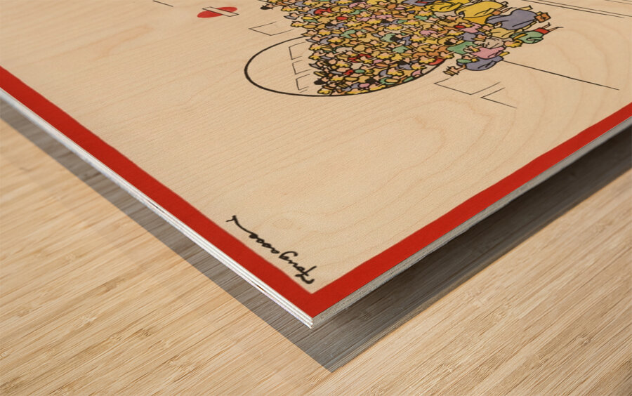 Please Pass Along the Platform Wood print