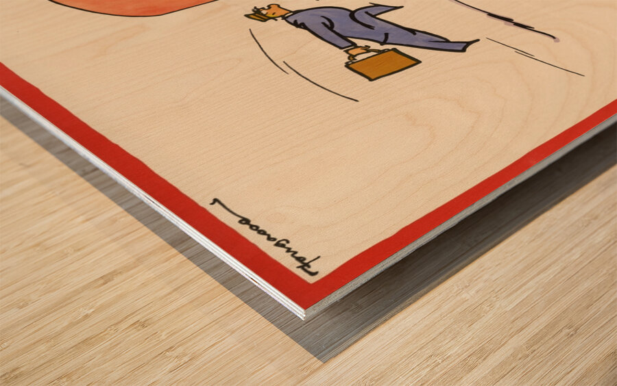 Please Let Passengers off the Car First – After All One of Them Might be You!! Wood print