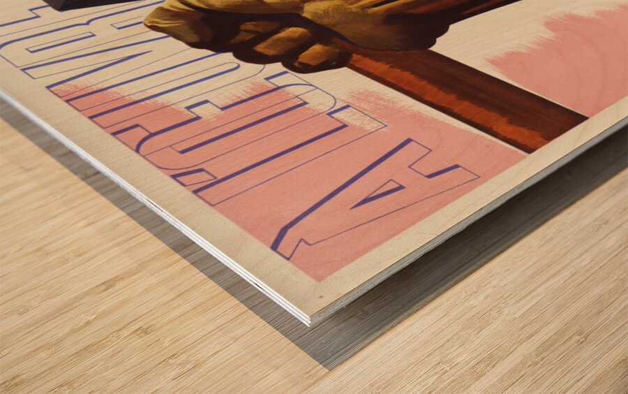 A l’Oeuvre C’est Notre Guerre Wood print