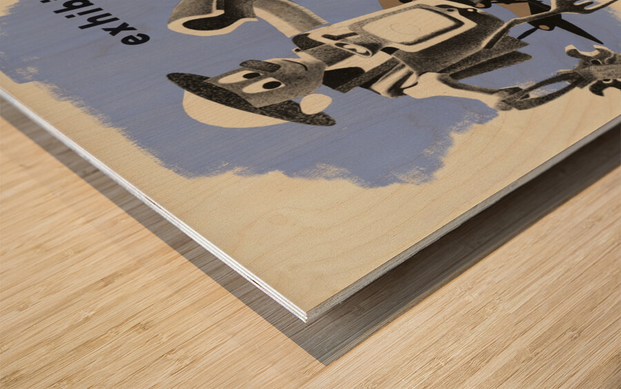 Private Scrap Builds a Bomber Wood print