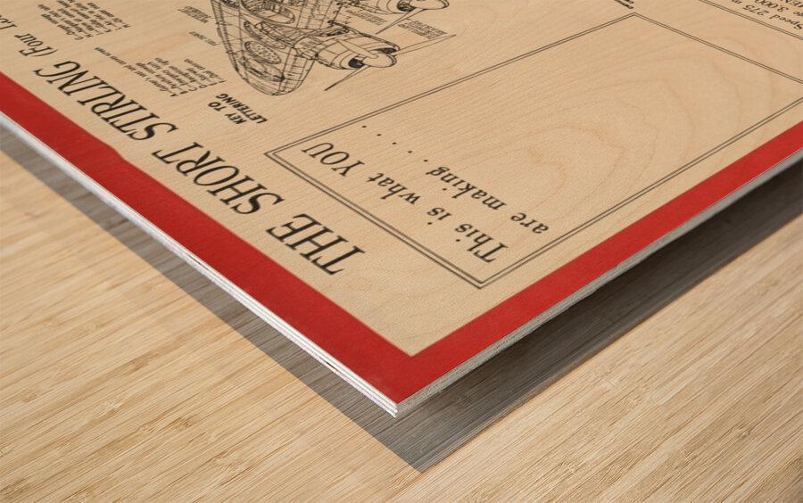 This is What You are Making…A Mighty Machine of British Workmanship – The Short Stirling Wood print