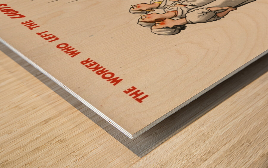 The Man Who Left the Lights On! Don’t be Fuel-ish Wood print