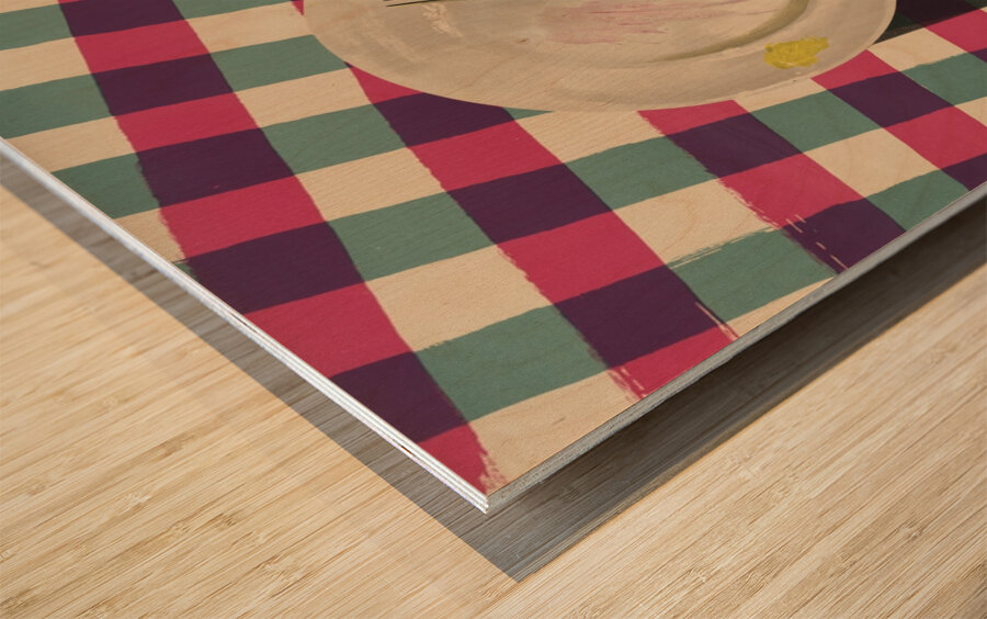 A Clear Plate Means a Clear Conscience – Don’t Take More Than You Can Eat Wood print