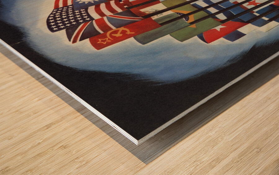 Germany and Japan Behind Bars Wood print