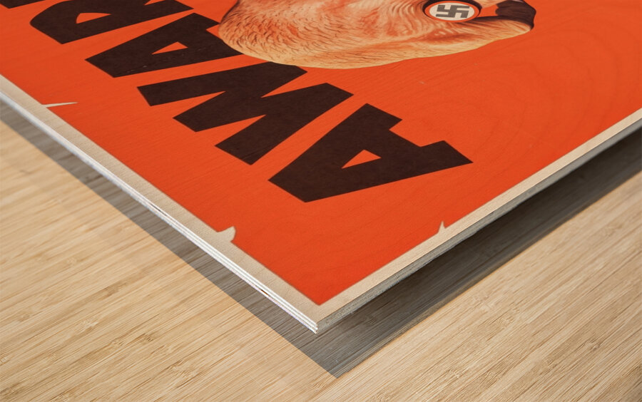 Award For Careless talk 1944  Wood print