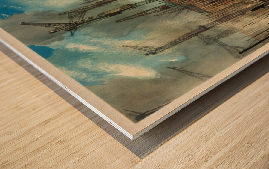 Britain and America Have Over Two Million Tons More Shipping Today Than in August 1942 Wood print