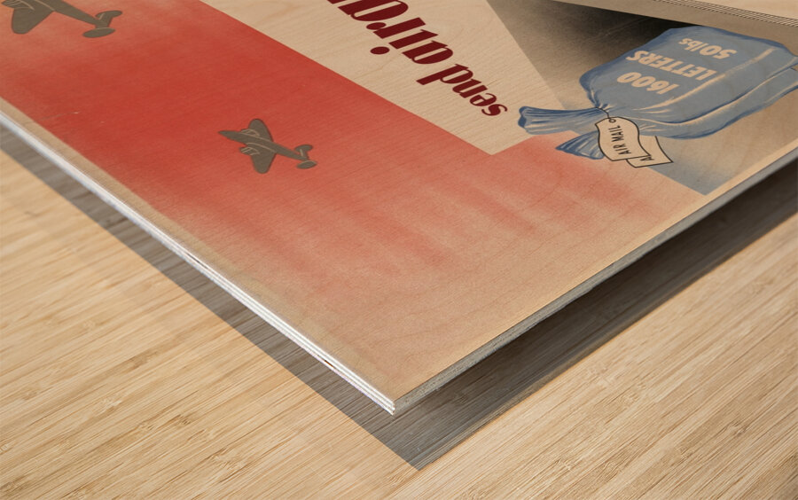 Send Airgraphs – They Save Aircraft Space Wood print