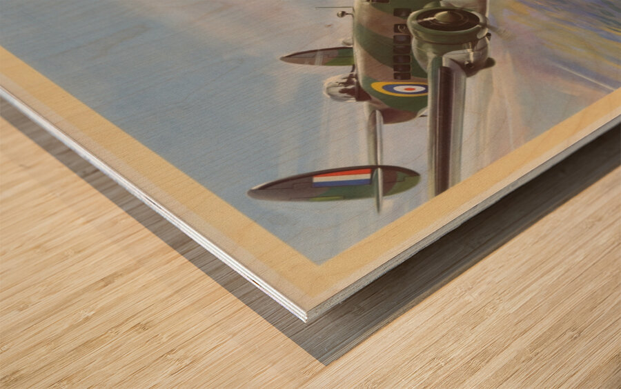 The Capture of the German Submarine U 570 by a Lockheed ‘Hudson’ of the British Coastal Command – Back Them Up! Wood print