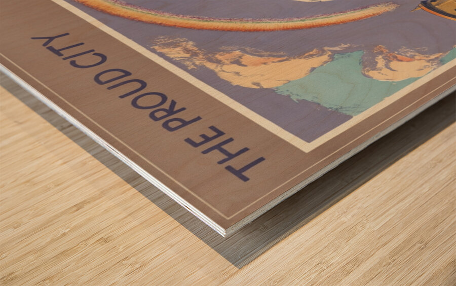 The Proud City – The Temple Church and Library After Bombardment Wood print