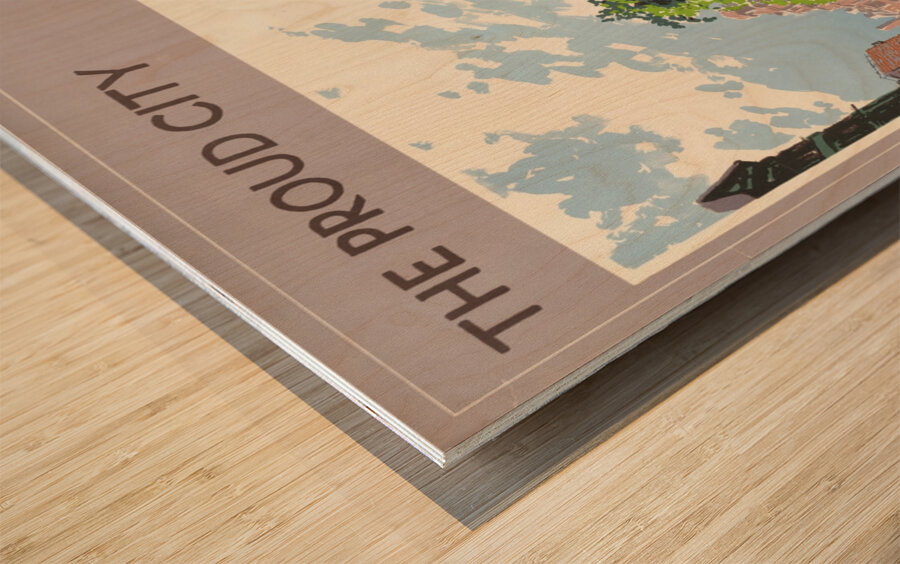 The Proud City – The Noble Fabric of the Church of St. Clement Danes Wood print