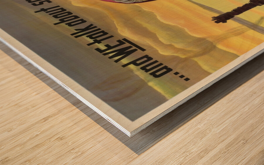 And We Talk about Sacrifice Wood print