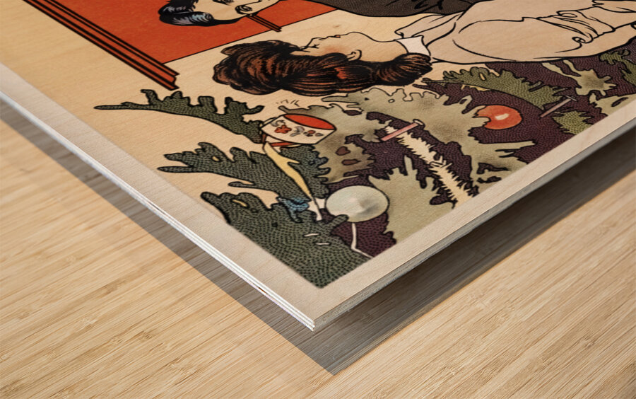 Vintage Christmas Poster ca. 1890-1907 by Edward Penfield Wood print